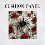 CUSHION Panel Light Red Roses Spider CP-191