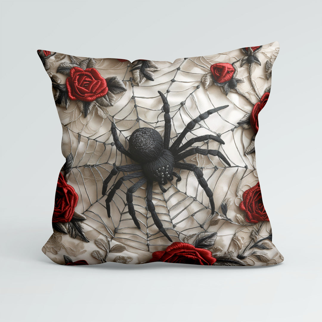 CUSHION Panel Light Red Roses Spider CP-191