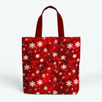 Red Snowflake Glitter Fabric