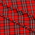 Red and White Tartan Fabric 1430
