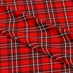 Red and White Tartan Fabric 1430