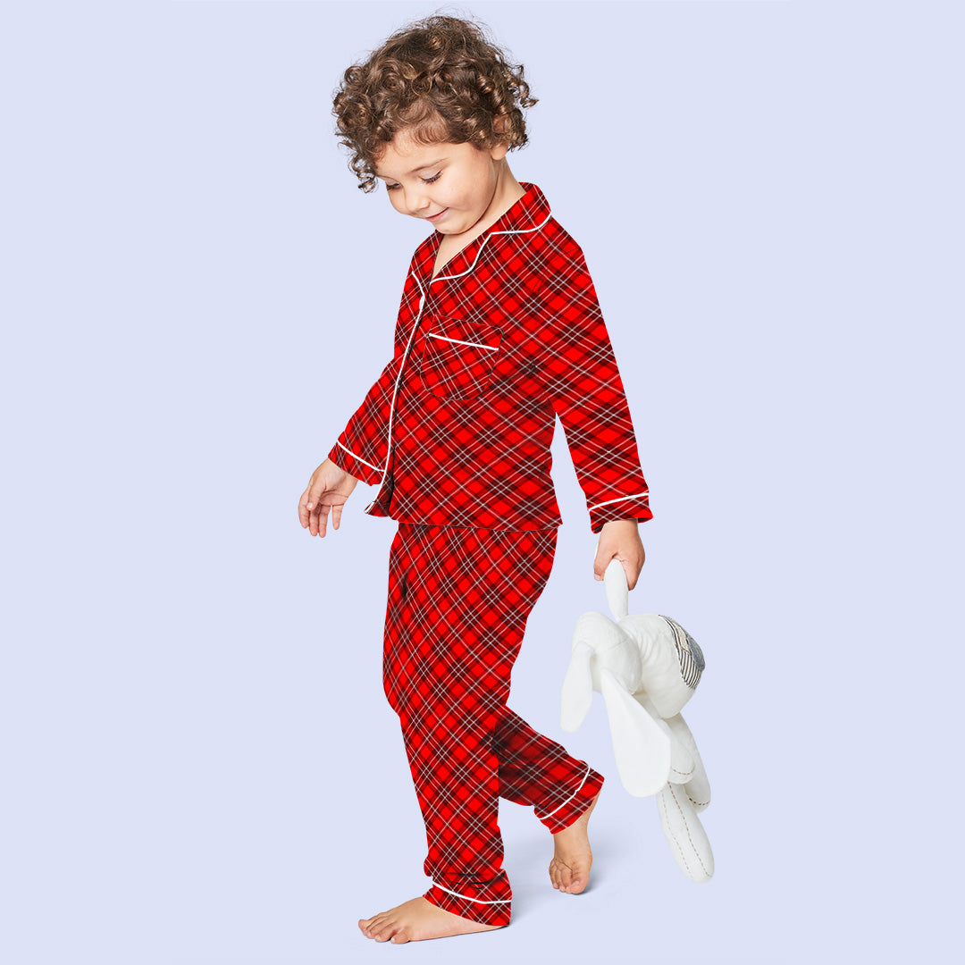 Red and White Tartan Fabric 1430