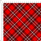 Red and White Tartan Fabric 1430