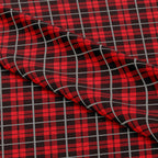 Red and Black Plaid Fabric 1431