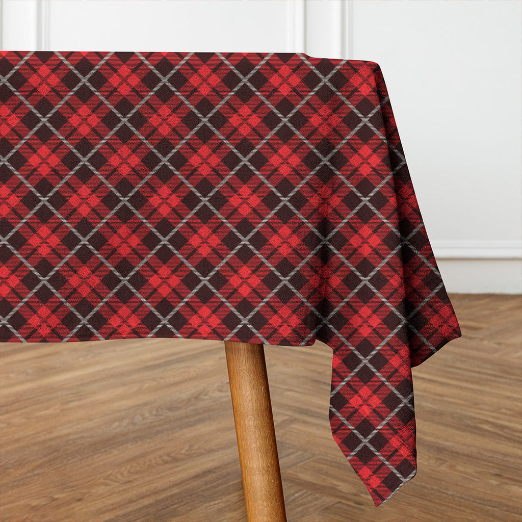 Red and Black Plaid Fabric 1431