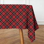Red and Black Plaid Fabric 1431