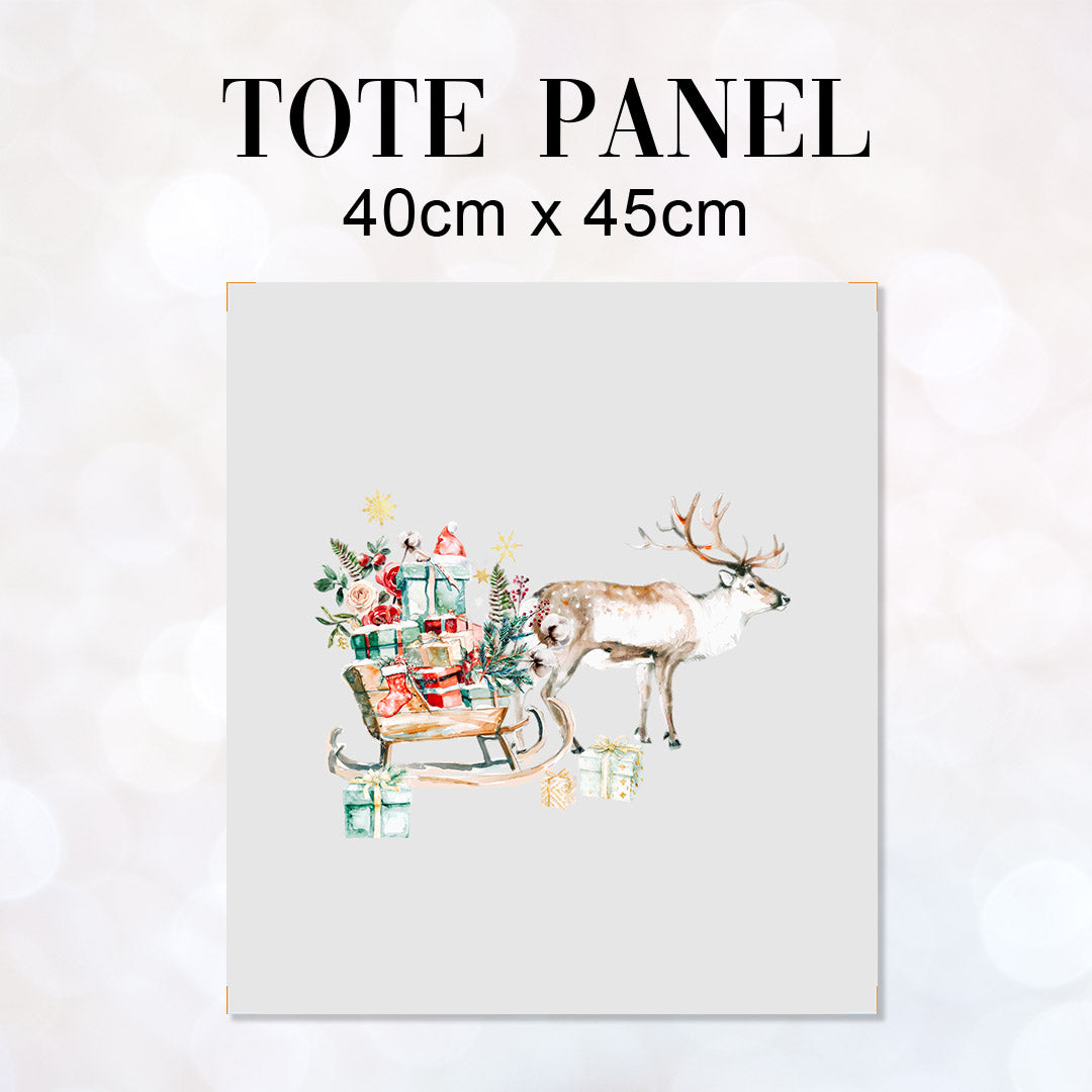 TOTE Panel Reindeer and Sledge Grey TP-840