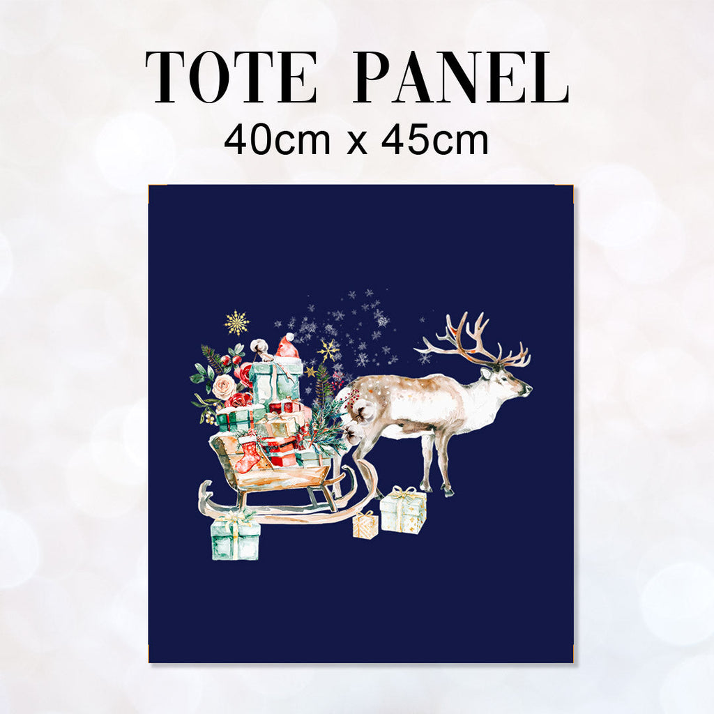 TOTE Panel Reindeer and Sledge Navy TP-841