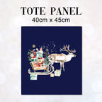 TOTE Panel Reindeer and Sledge Navy TP-841