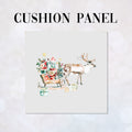 CUSHION Panel Reindeer and Sledge Grey CP-811