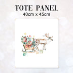TOTE Panel Reindeer and Sledge White TP-842