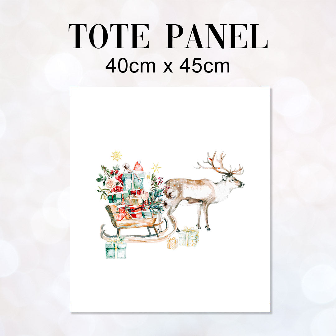 TOTE Panel Reindeer and Sledge White TP-842