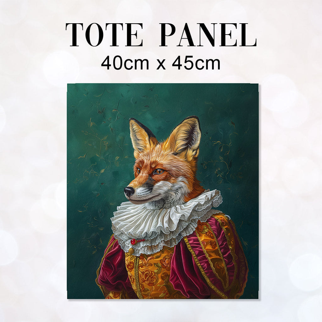 TOTE Renaissance Fox Fabric Bag Panel TP-352