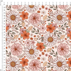 Retro Autumn Flowers Fabric