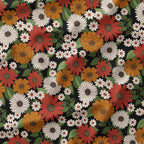 Retro Floral Mustard Fabric