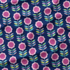 Retro Floral Navy Fabric