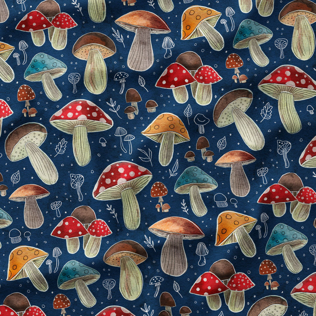 Retro Mushrooms Fabric