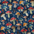 Retro Mushrooms Fabric