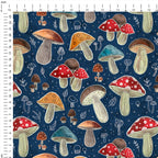 Retro Mushrooms Fabric