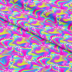 Retro Pink Swirls Fabric
