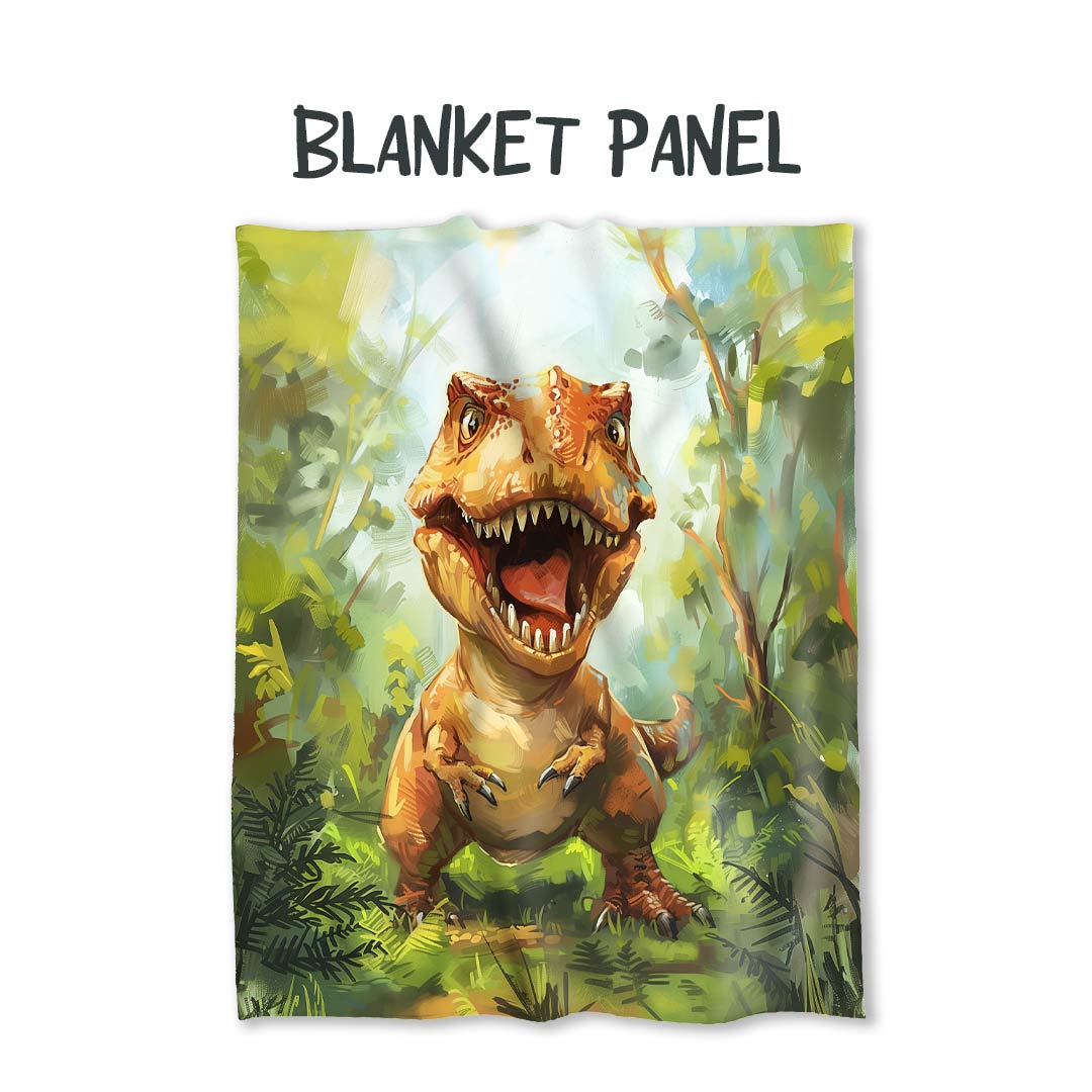 Roaring T-Rex Fabric Blanket Panel BP-50