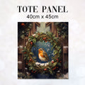 TOTE Robin Wreath Fabric Bag Panel