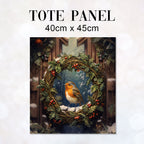TOTE Robin Wreath Fabric Bag Panel