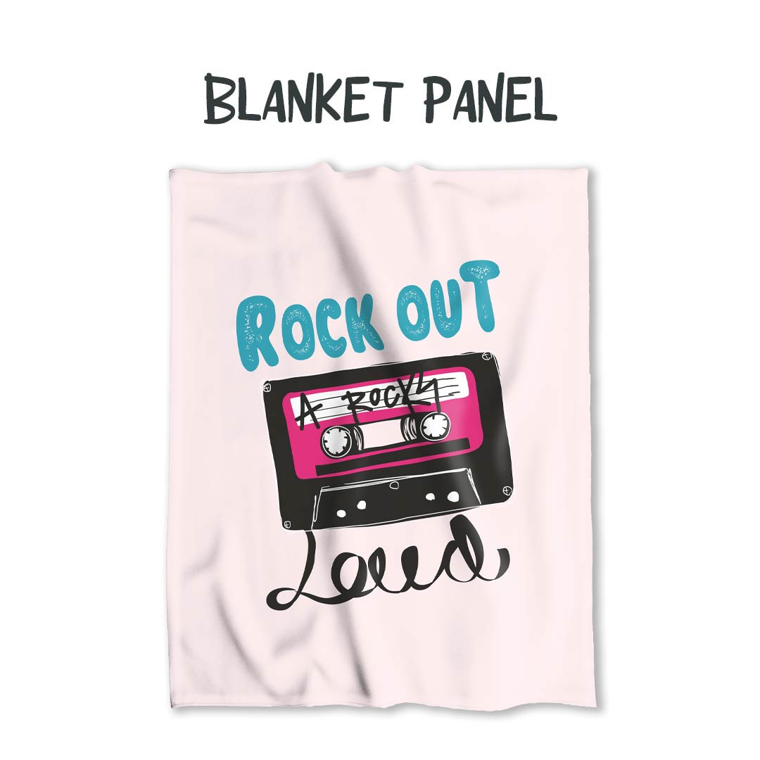 Rock Out Loud Fabric Blanket Panel BP-32