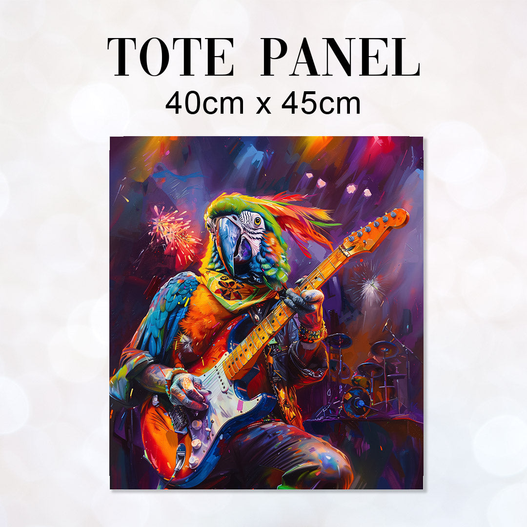 TOTE Rock'n'Roll Parrot 2 Fabric Bag Panel TP-351