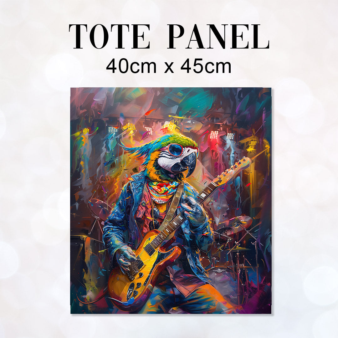 TOTE Rock'n'Roll Parrot Fabric Bag Panel TP-350