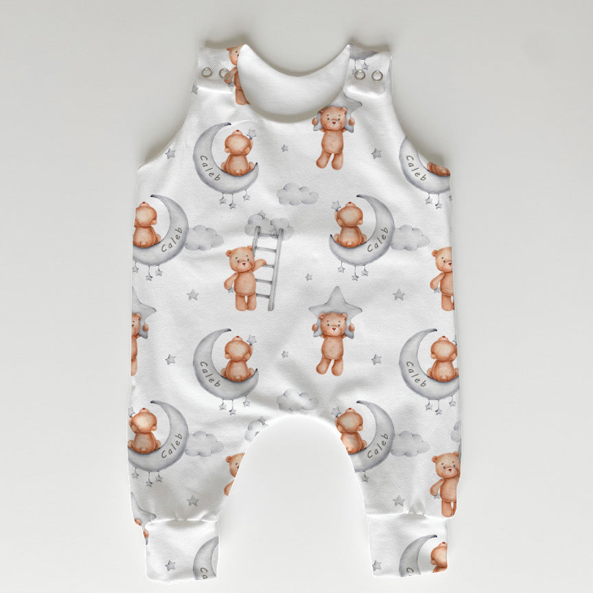 Personalised Teddy Bear Moon Fabric