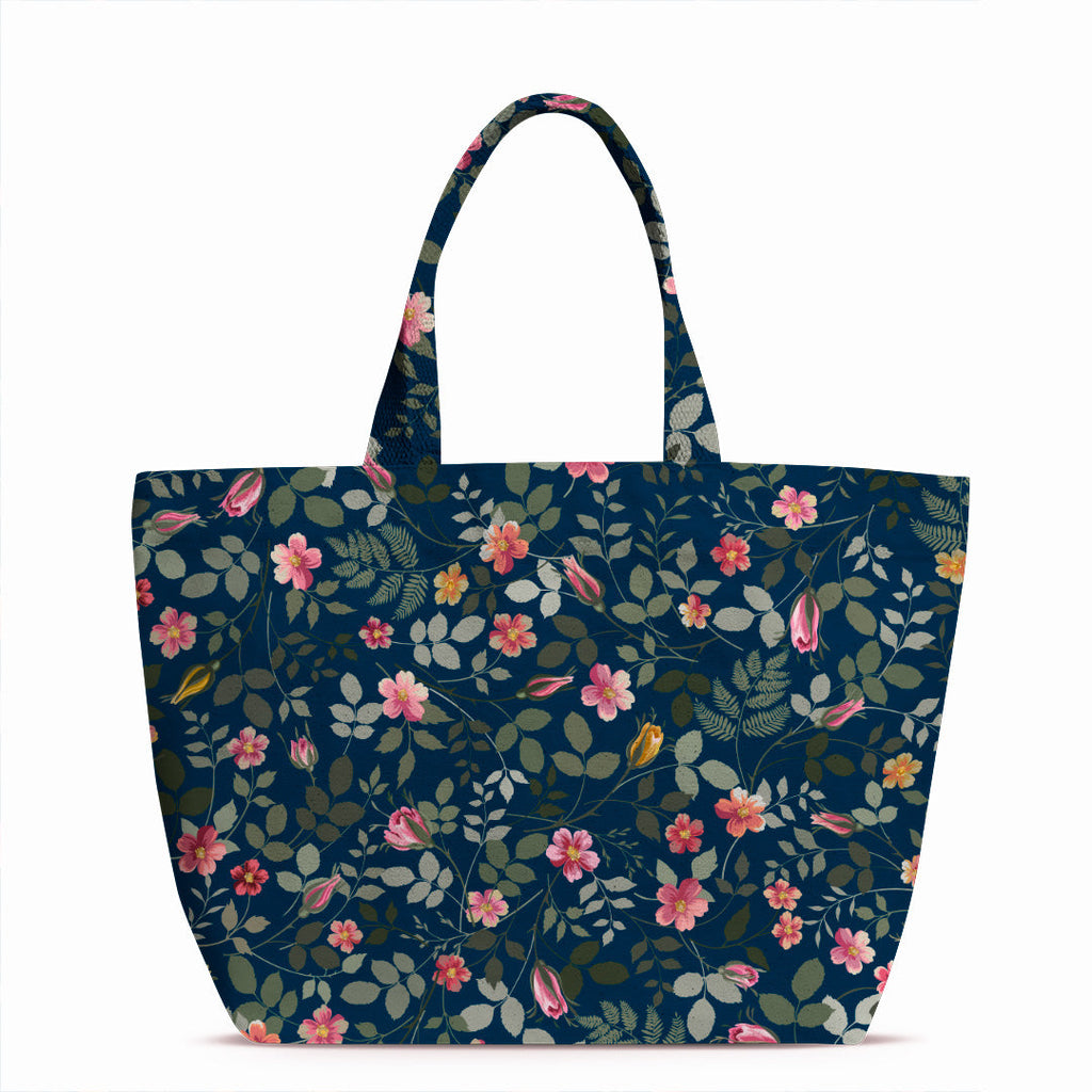 Rose Garden Blue Fabric