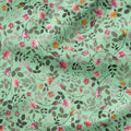 Rose Garden Mint Fabric