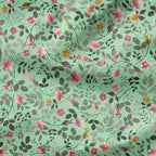 Rose Garden Mint Fabric