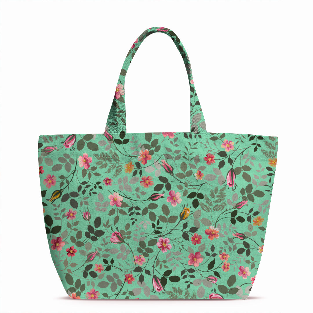 Rose Garden Mint Fabric