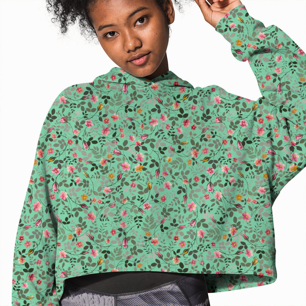 Rose Garden Mint Fabric