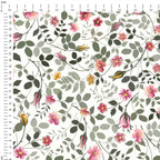 Rose Garden White Fabric