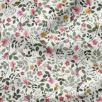 Rose Garden White Fabric