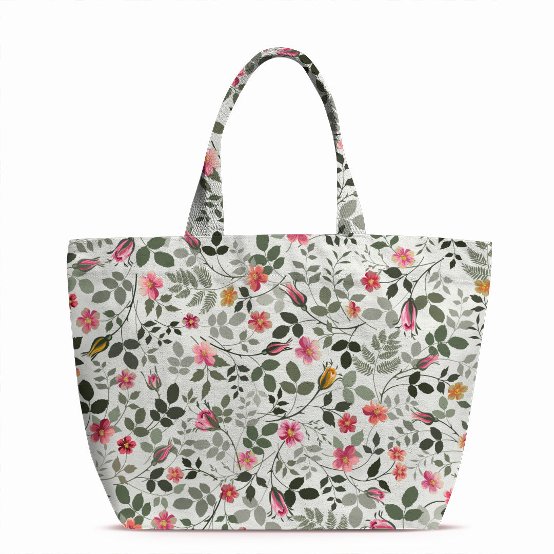 Rose Garden White Fabric