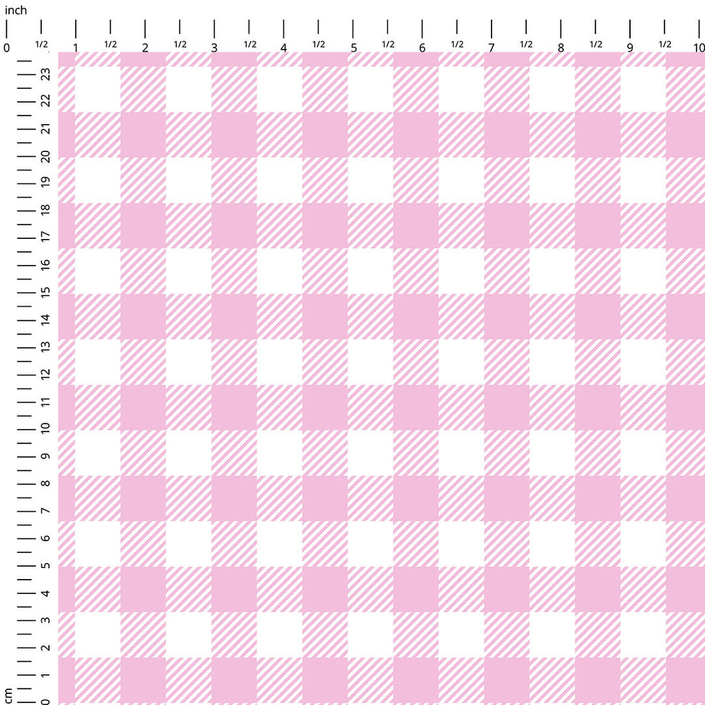 Rose Pink Checks Fabric
