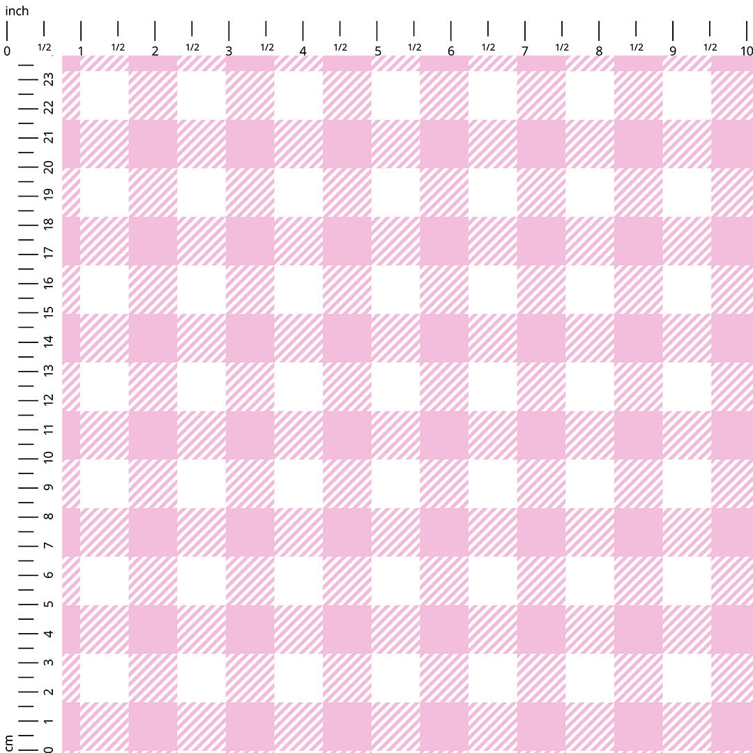 Rose Pink Checks Fabric