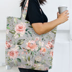 Roses On Grey Fabric
