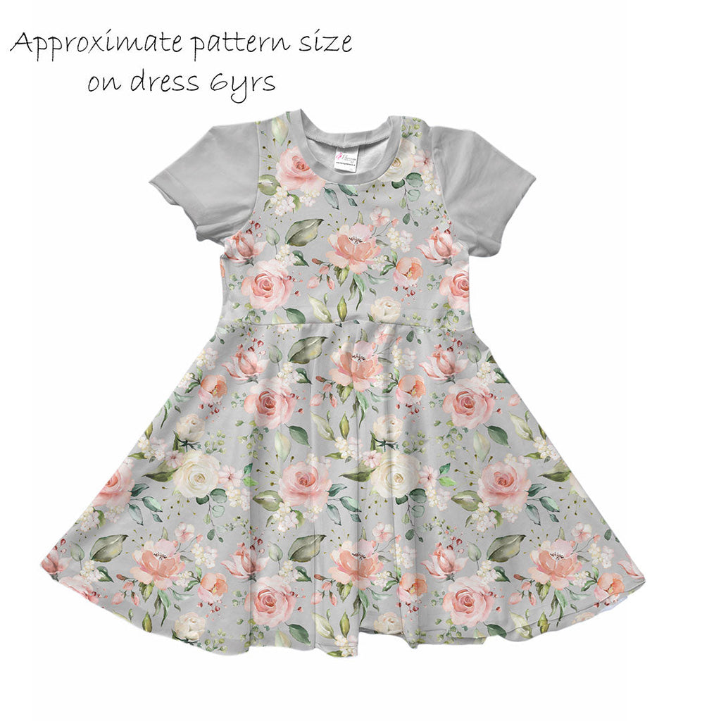 Roses On Grey Fabric