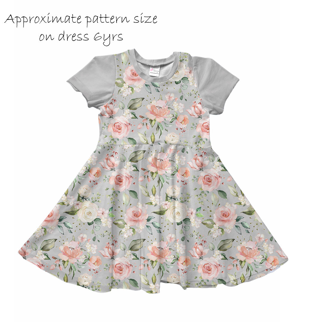Roses On Grey Fabric