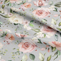 Roses On Grey Fabric
