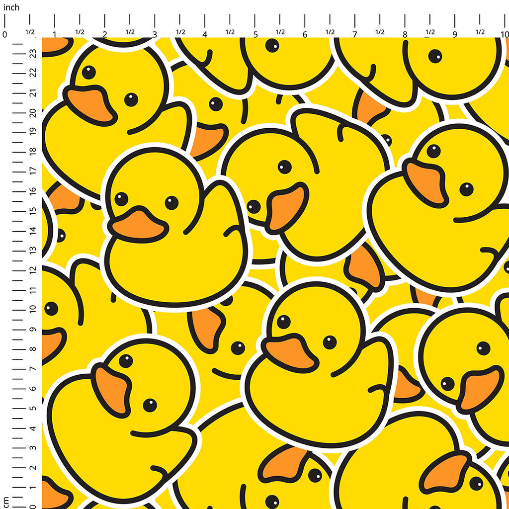 Rubber Ducks Yellow Fabric