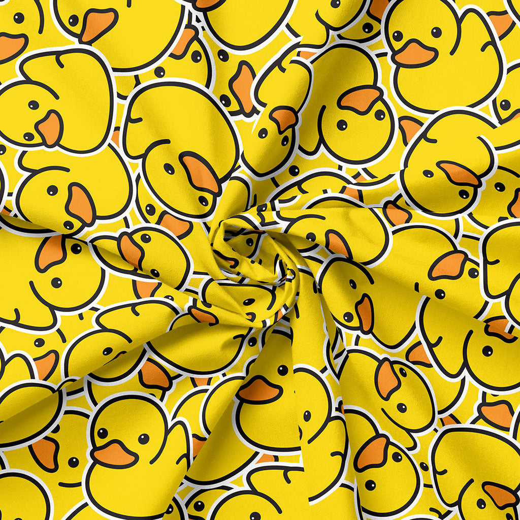 Rubber Ducks Yellow Fabric