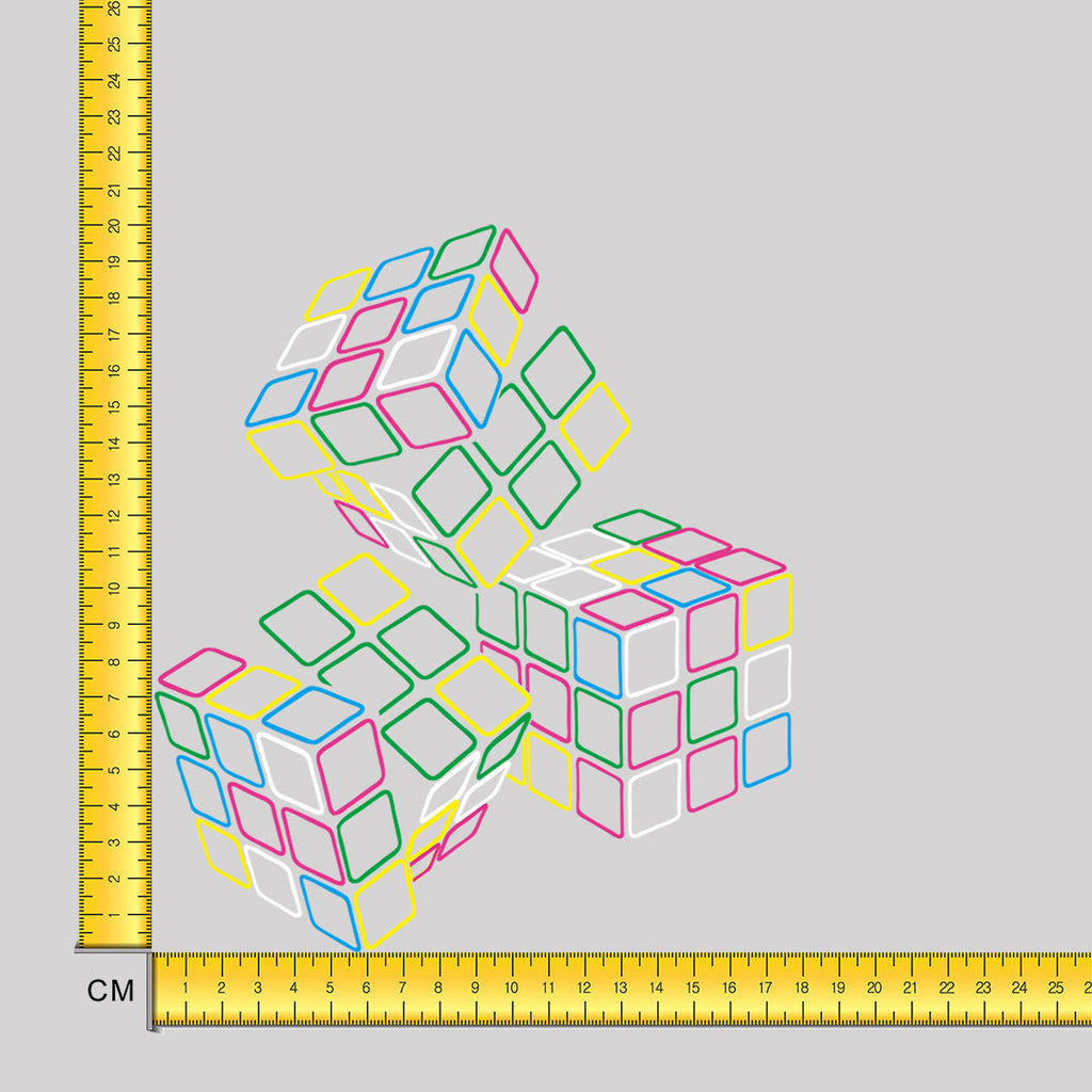 Rubic Cubes Iron on Fabric Heat Transfer DTF-203