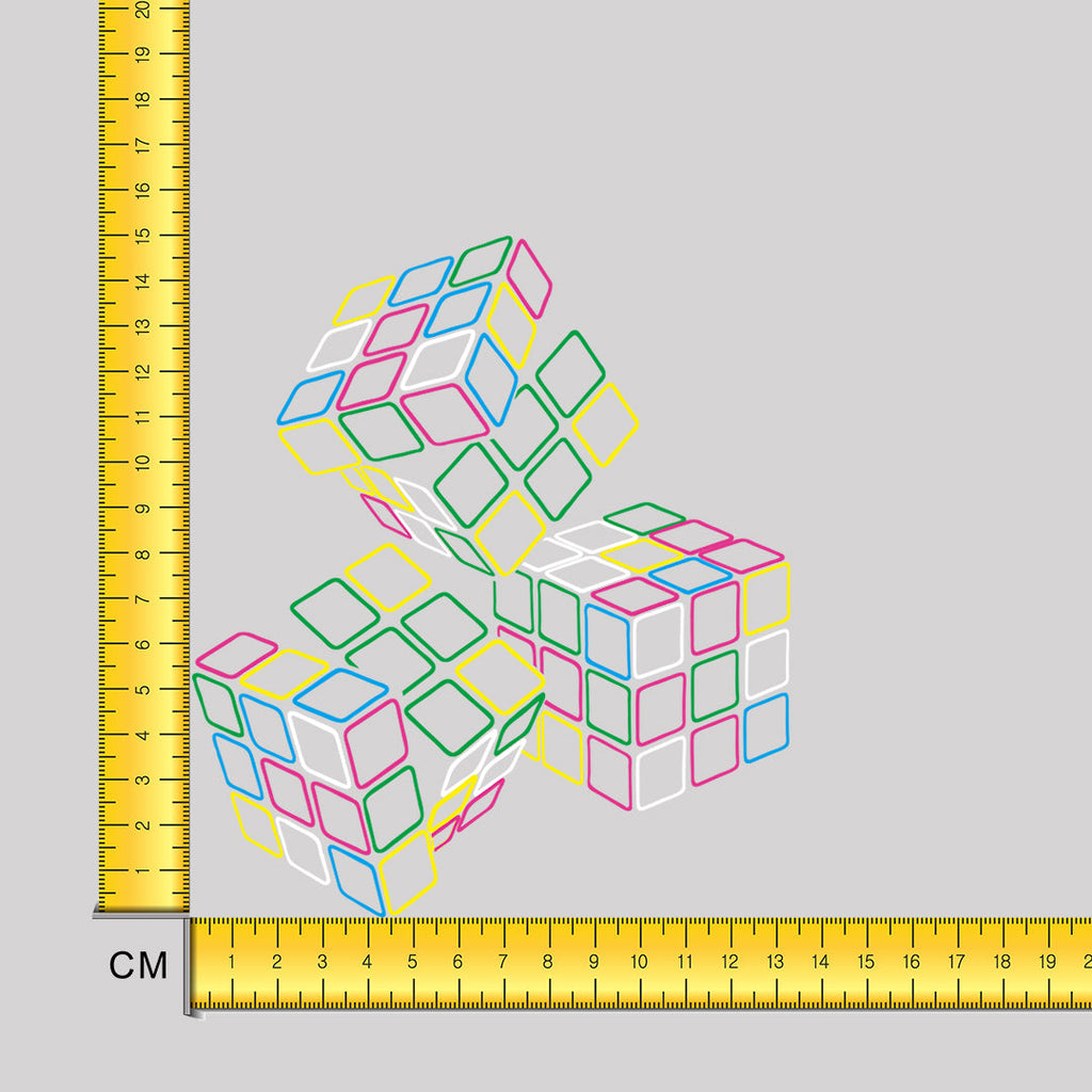 Rubic Cubes Iron on Fabric Heat Transfer DTF-203