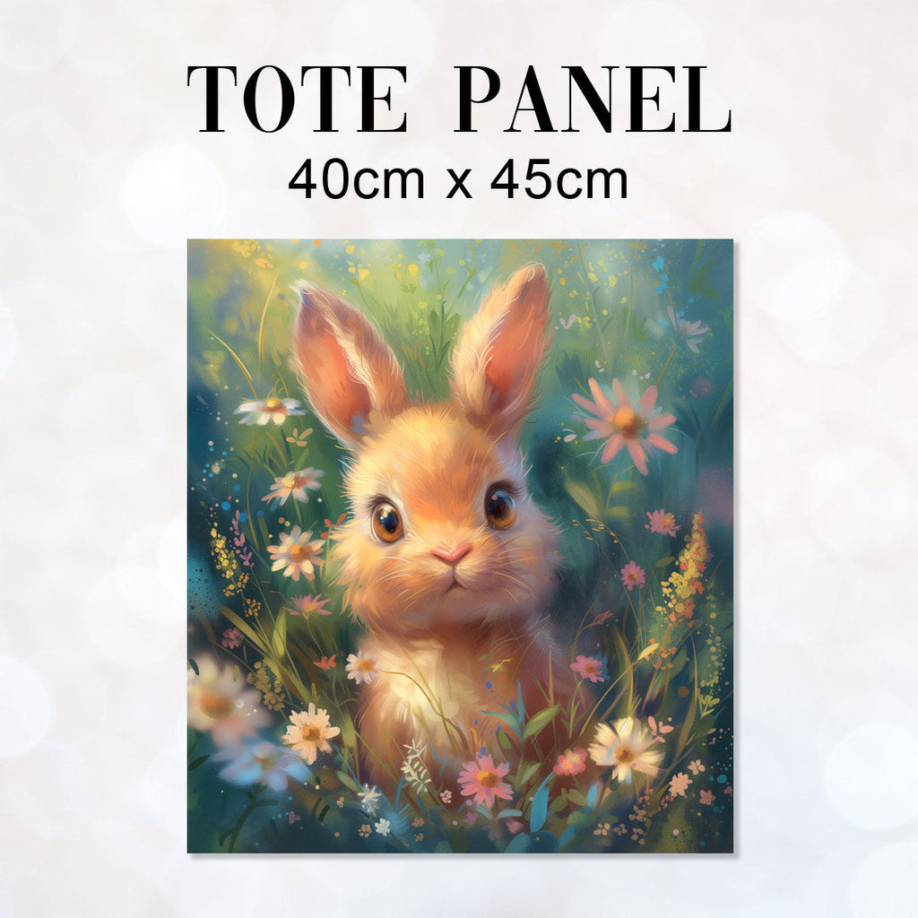 TOTE Fabric Bag Panel Cute Bunny Ruby TP-305